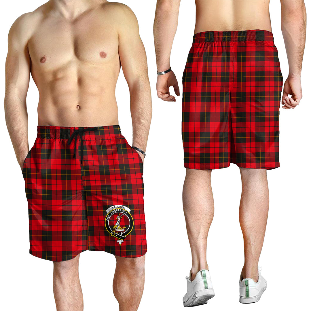 wallace-weathered-tartan-mens-shorts-with-family-crest