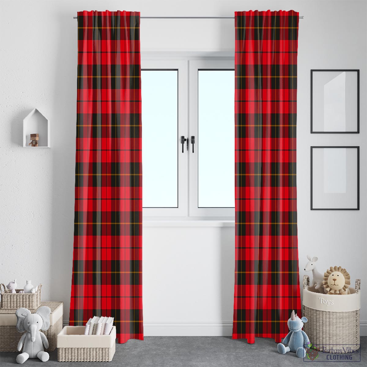 Wallace Weathered Tartan Window Curtain