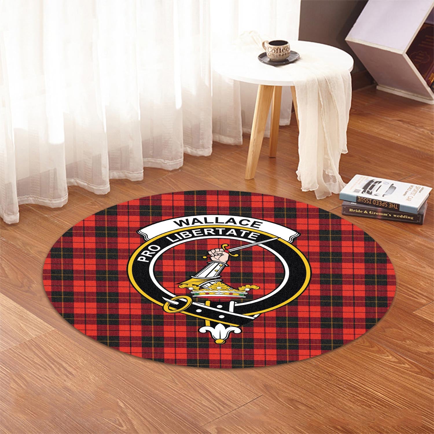 wallace-weathered-tartan-round-rug-with-family-crest