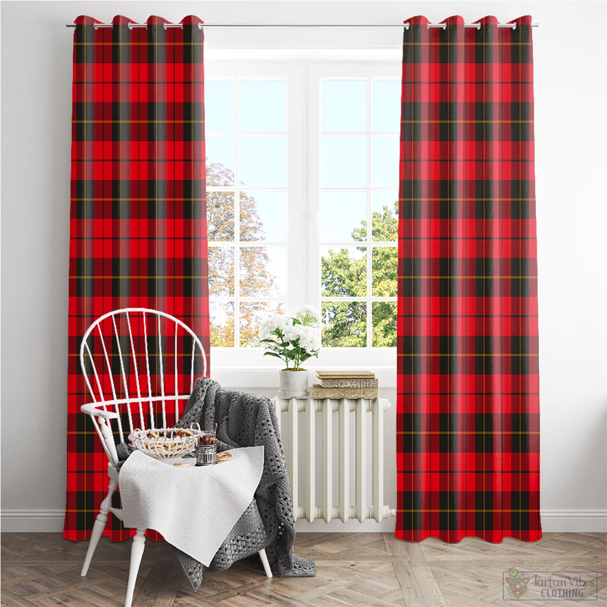 Wallace Weathered Tartan Window Curtain