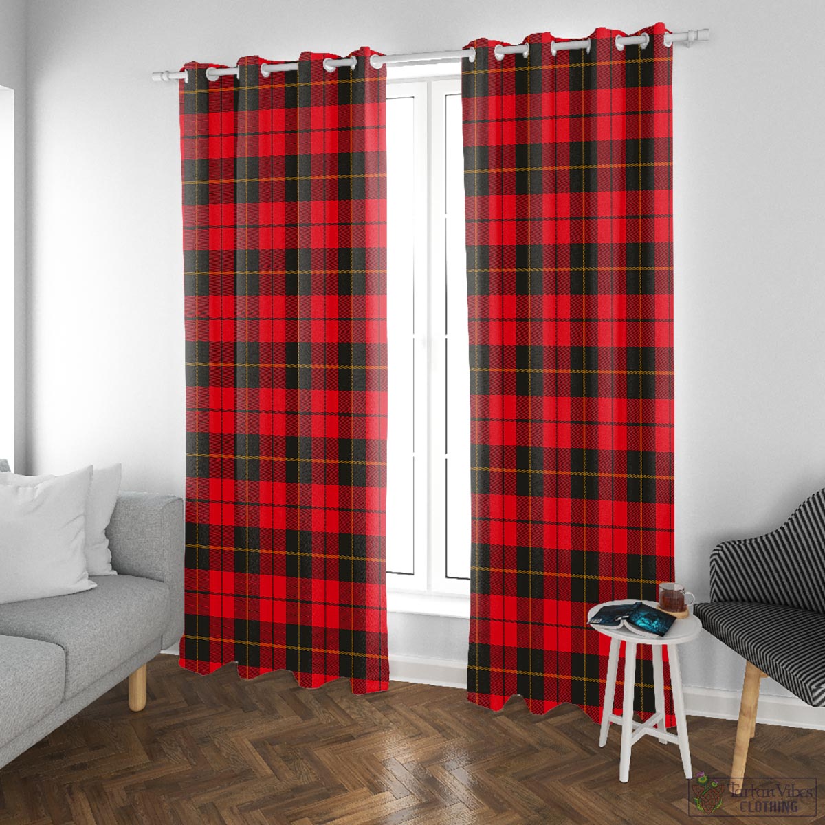 Wallace Weathered Tartan Window Curtain