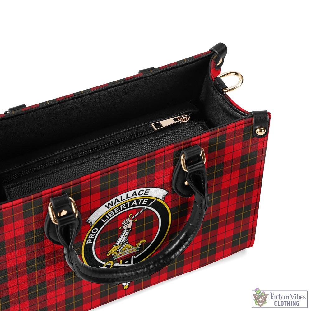 Tartan Vibes Clothing Wallace Weathered Tartan Luxury Leather Handbags with Family Crest