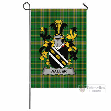 Waller Irish Clan Tartan Flag with Coat of Arms