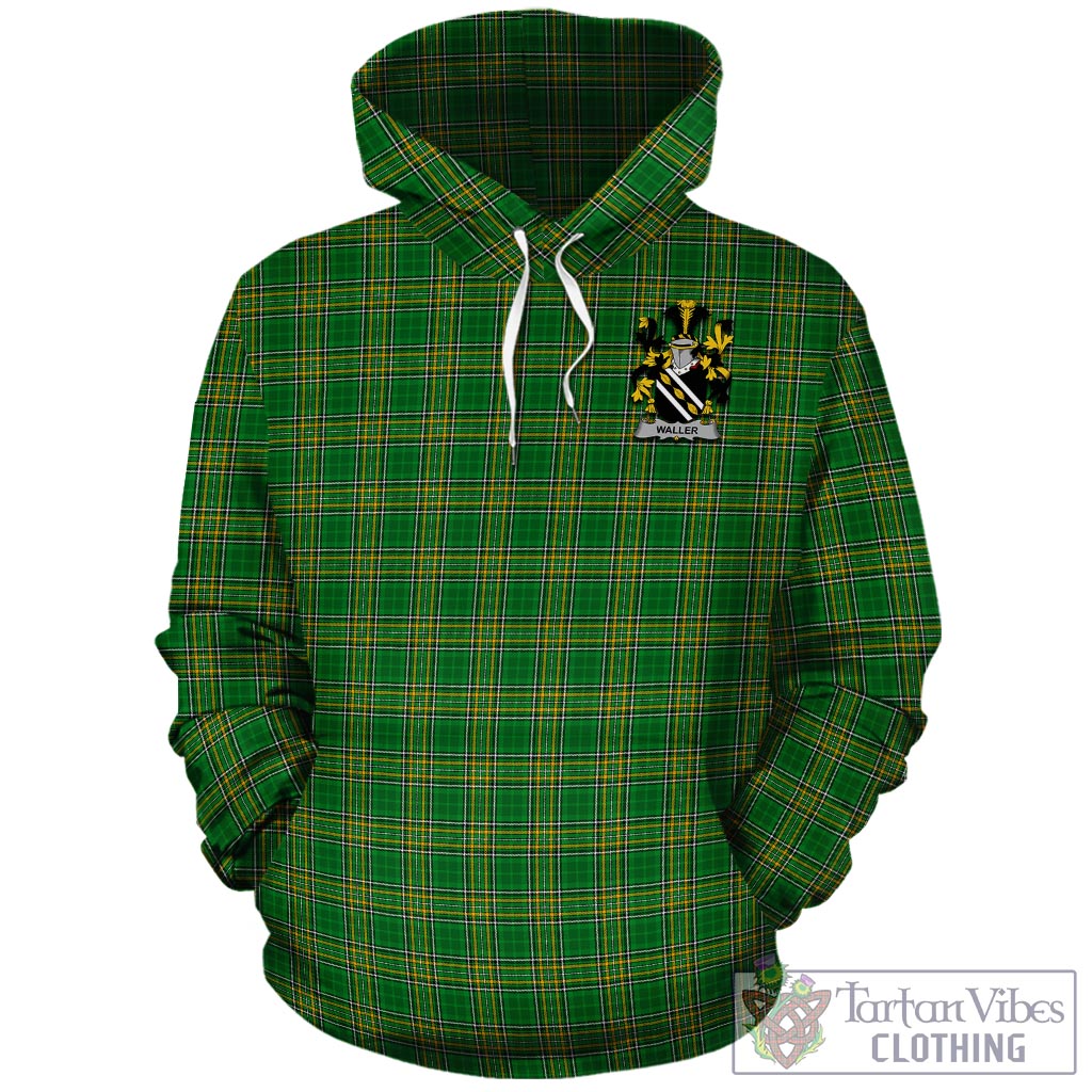 Waller Irish Clan Tartan Hoodie with Coat of Arms - Tartan Vibes Clothing