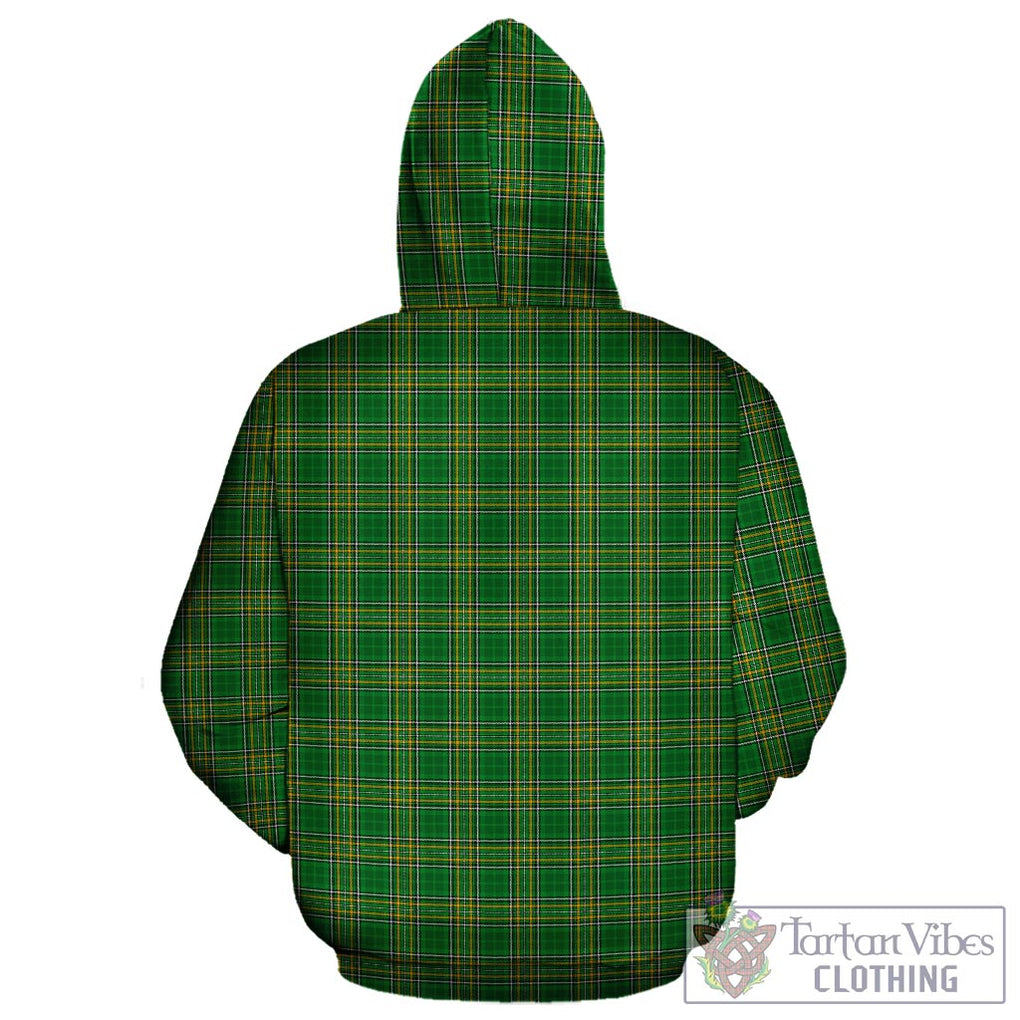 Walsh Irish Clan Tartan Hoodie with Coat of Arms - Tartan Vibes Clothing