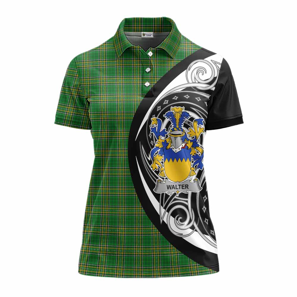 Walter Irish Clan Women's Polo Shirt Celtic Circle Style Women - Tartan Vibes Clothing