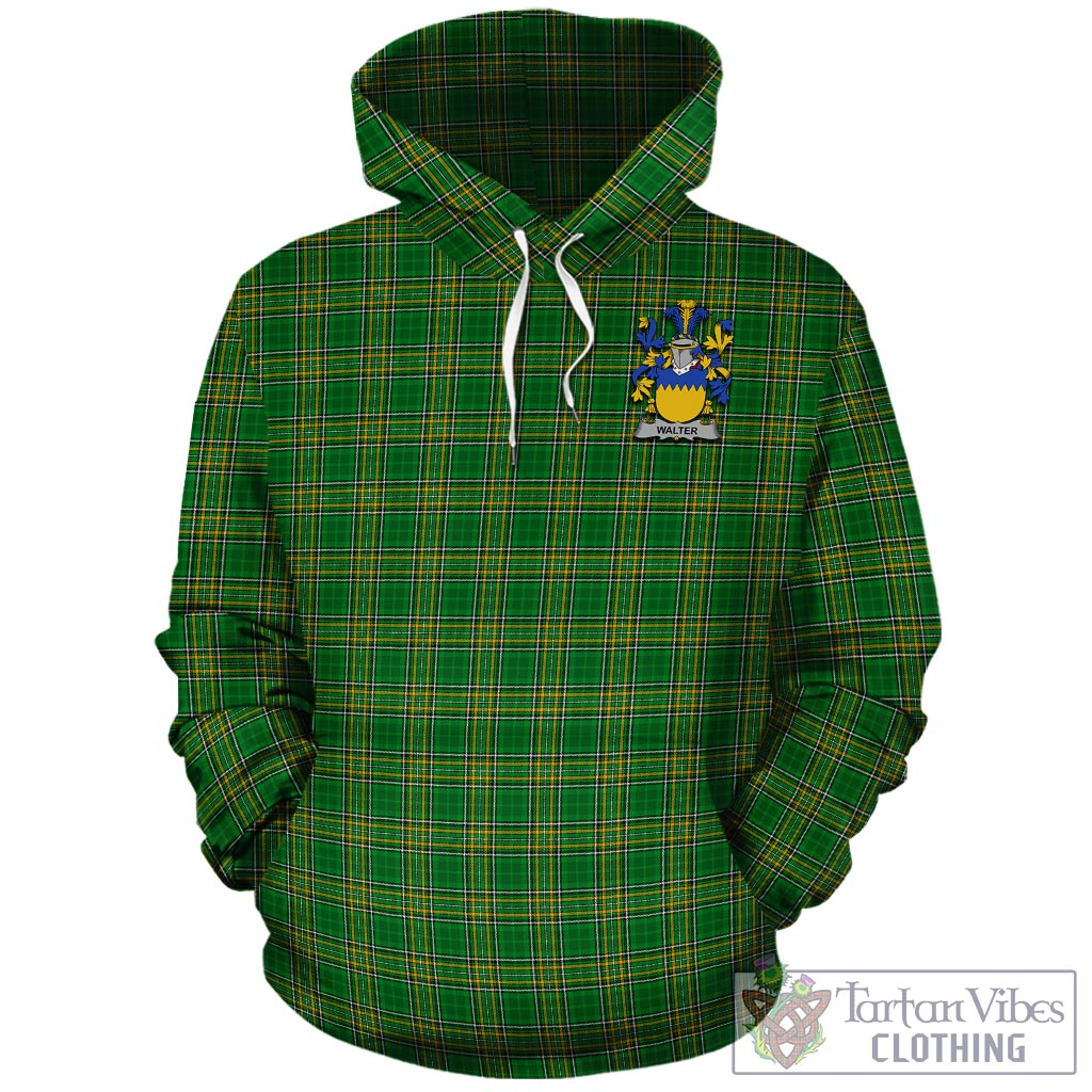 Walter Irish Clan Tartan Hoodie with Coat of Arms - Tartan Vibes Clothing