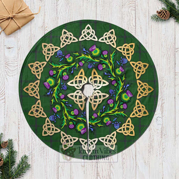 Walters Tartan Christmas Tree Skirt with Thistle Celtic Knot Style Casual Tree Skirts - Tartan Vibes Clothing