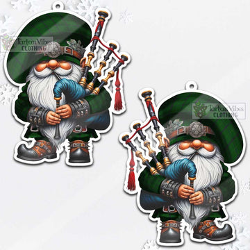 Walters Tartan Bagpiper Gnome Christmas Ornament