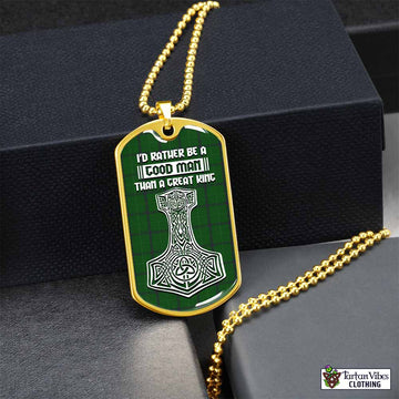Walters Tartan Dog Tag Necklace Viking Mjolnir Style Gold No - Tartan Vibes Clothing