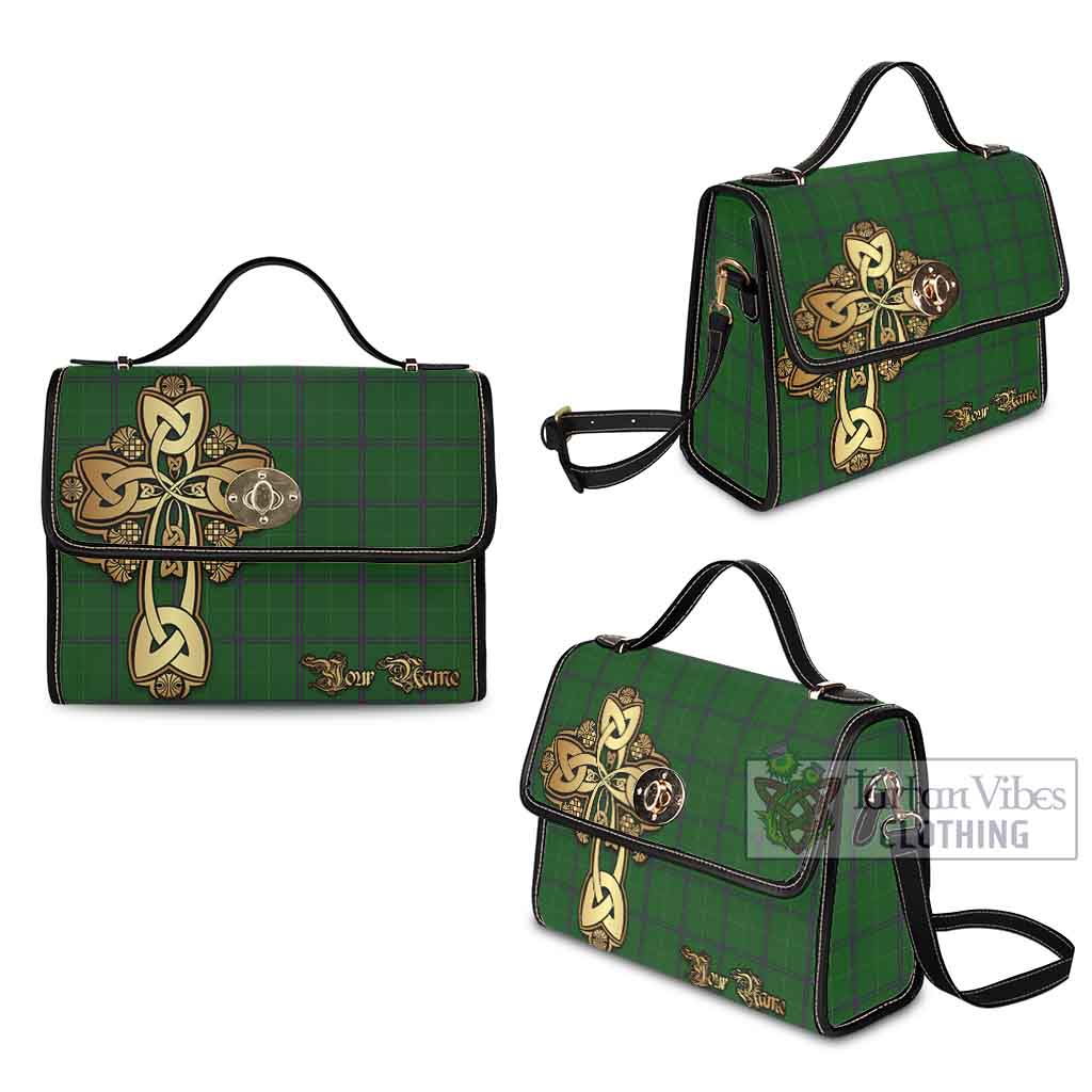 Walters Tartan Waterproof Canvas Bag Golden Thistle Celtic Cross Style - Tartan Vibes Clothing