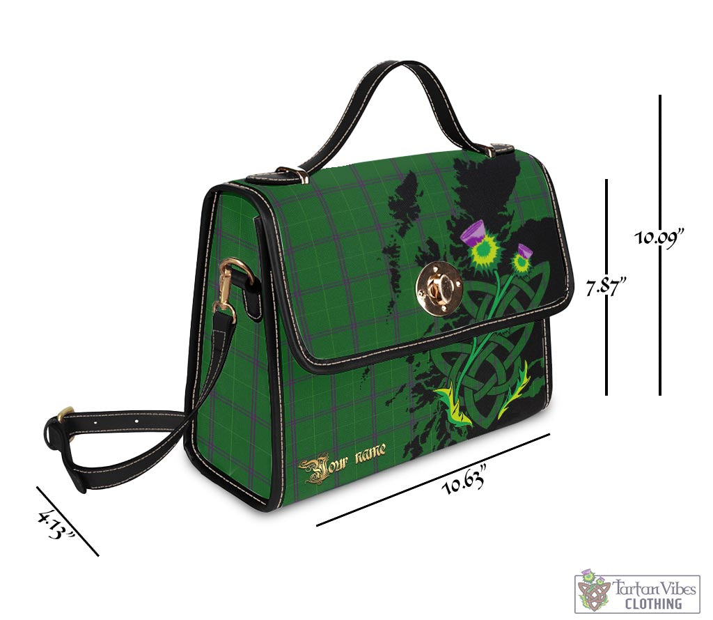 Walters Tartan Waterproof Canvas Bag with Scotland Map and Thistle Celtic Accents - Tartan Vibes Clothing