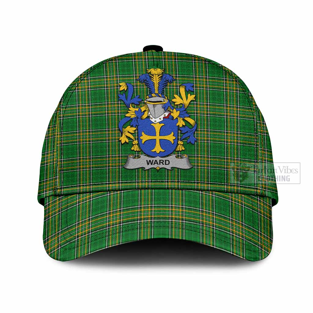 Tartan Vibes Clothing Ward Irish Clan Tartan Classic Cap with Coat of Arms