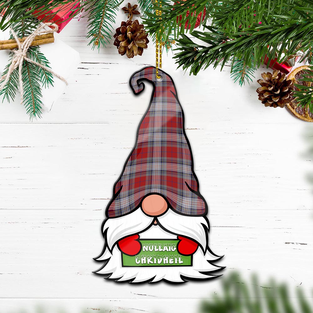 Warden Gnome Christmas Ornament with His Tartan Christmas Hat Wood Ornament - Tartanvibesclothing Shop