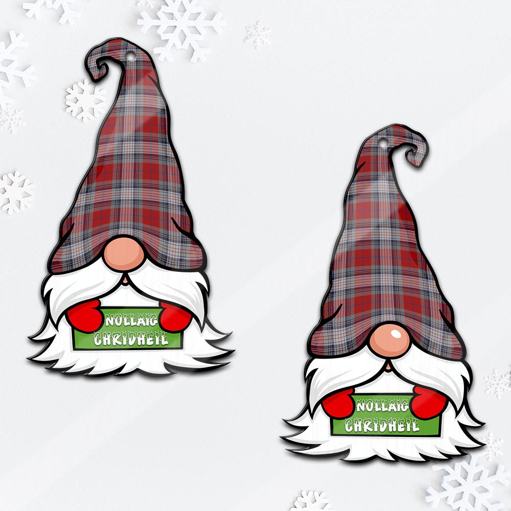 Warden Gnome Christmas Ornament with His Tartan Christmas Hat Mica Ornament - Tartanvibesclothing Shop
