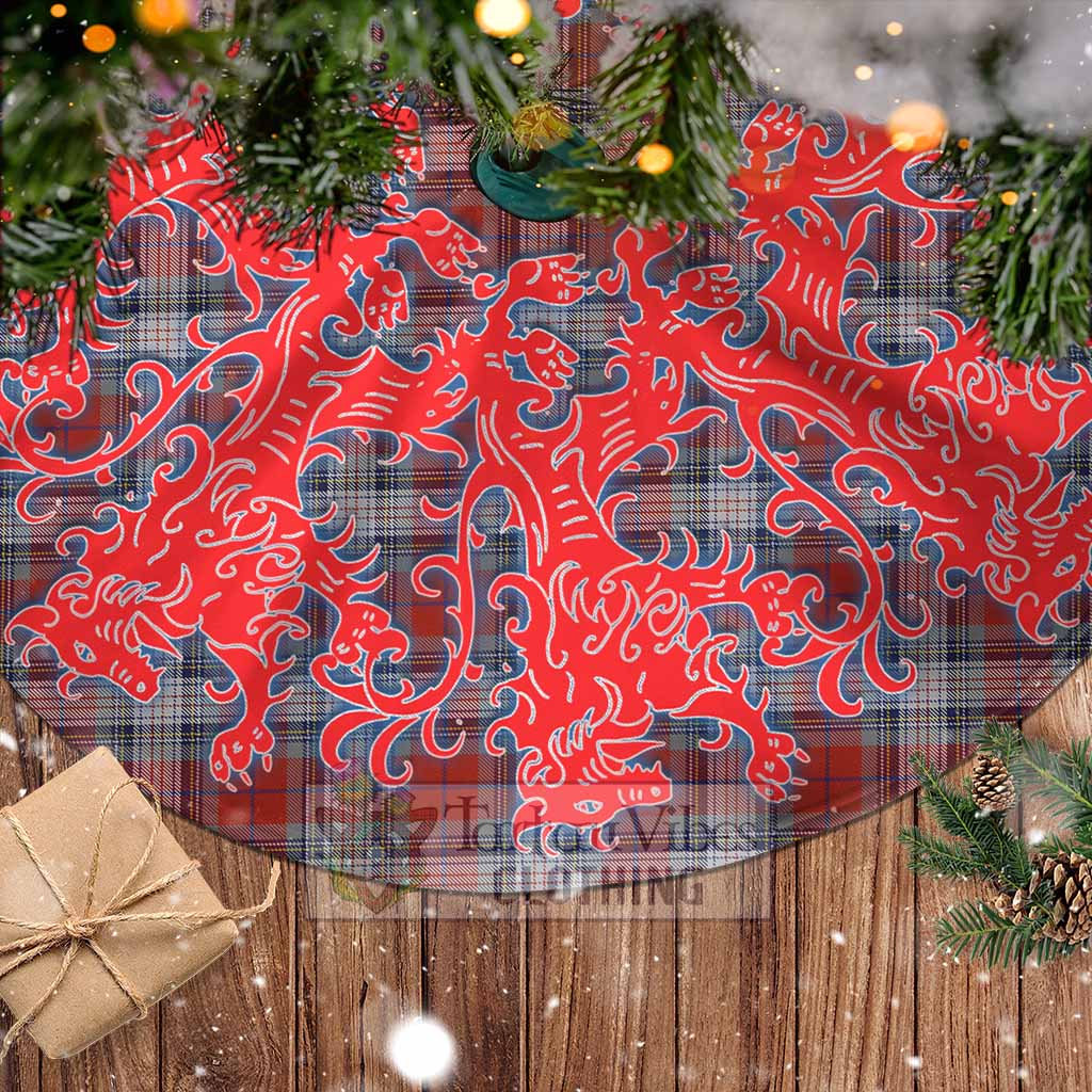 Tartan Vibes Clothing Warden Tartan Christmas Tree Skirt Lion Rampant Style