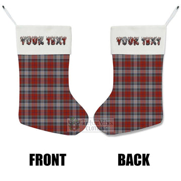 Warden Tartan Christmas Stocking with Personalized Text