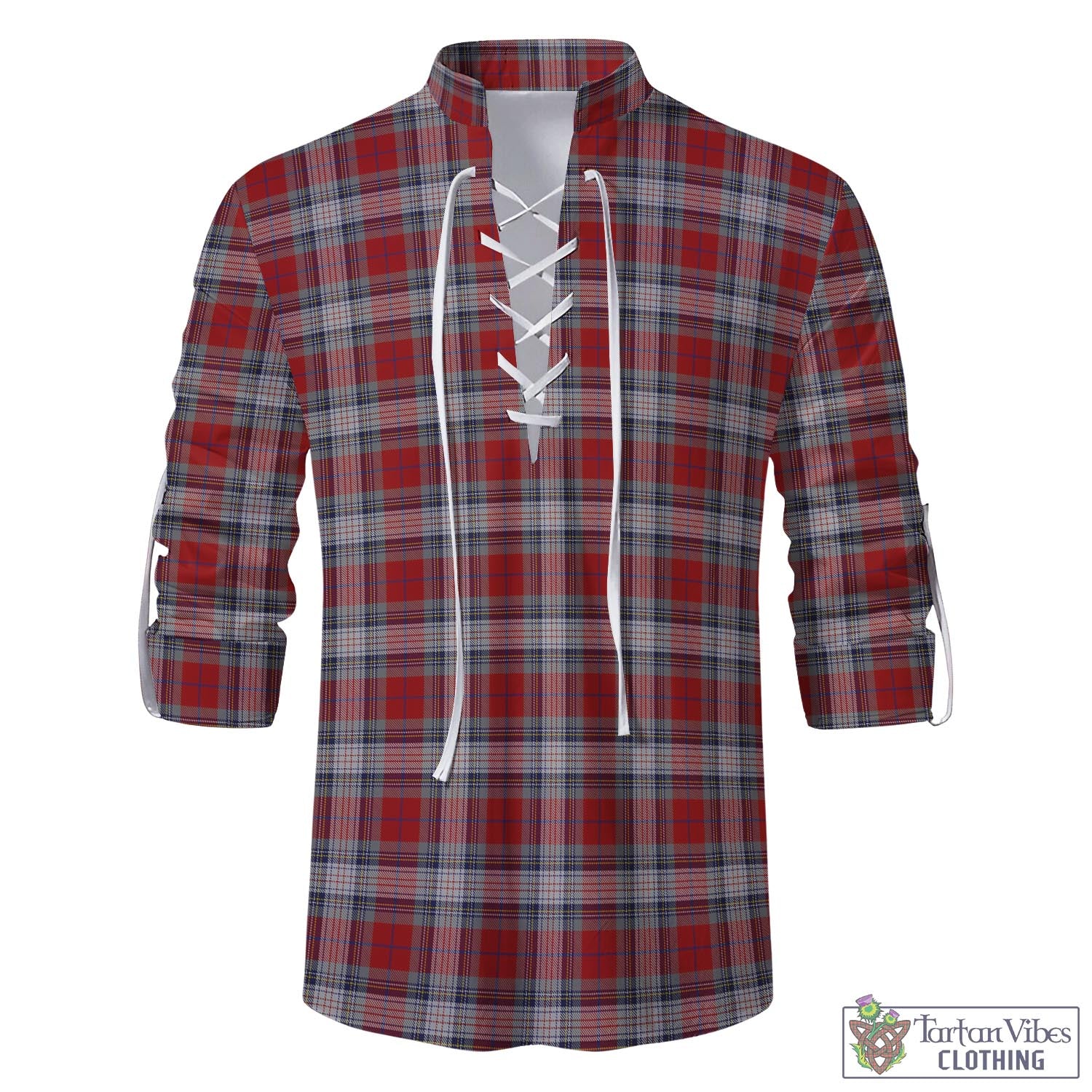 Tartan Vibes Clothing Warden Tartan Men's Scottish Traditional Jacobite Ghillie Kilt Shirt