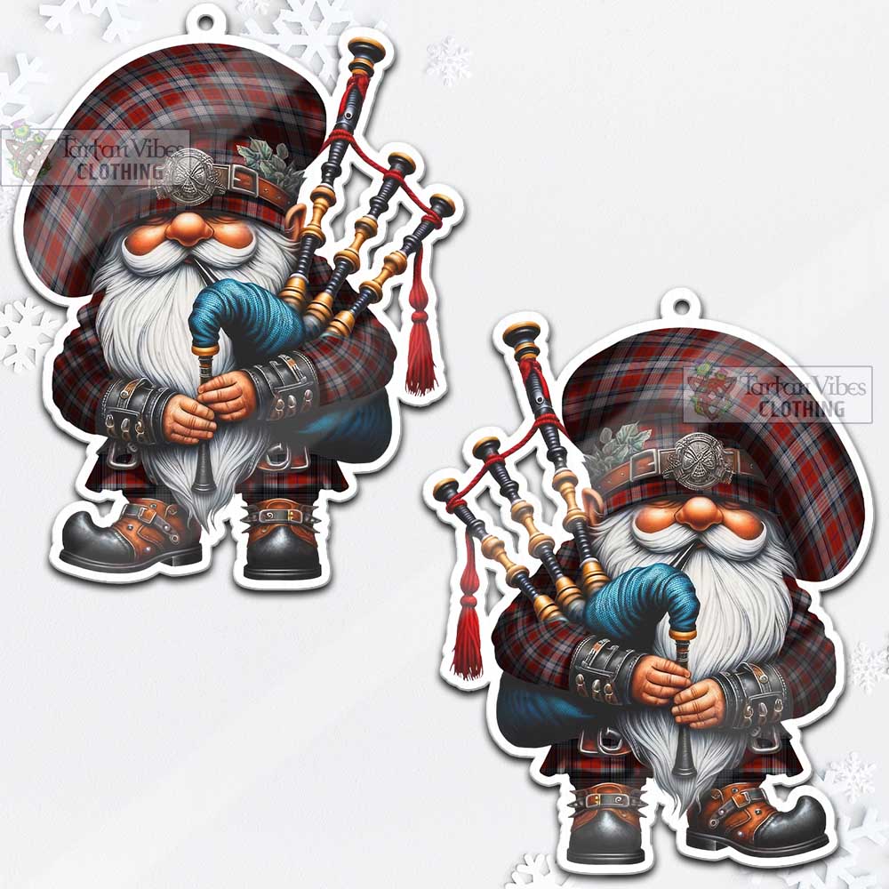 Tartan Vibes Clothing Warden Tartan Badpiper Gnome Christmas Ornament