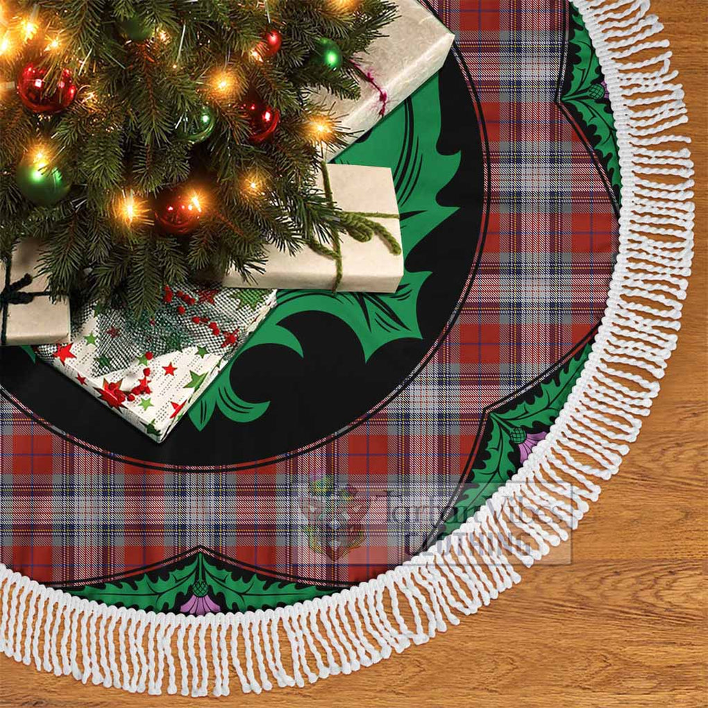 Tartan Vibes Clothing Warden Tartan Christmas Tree Skirt Scottish Thistle Style