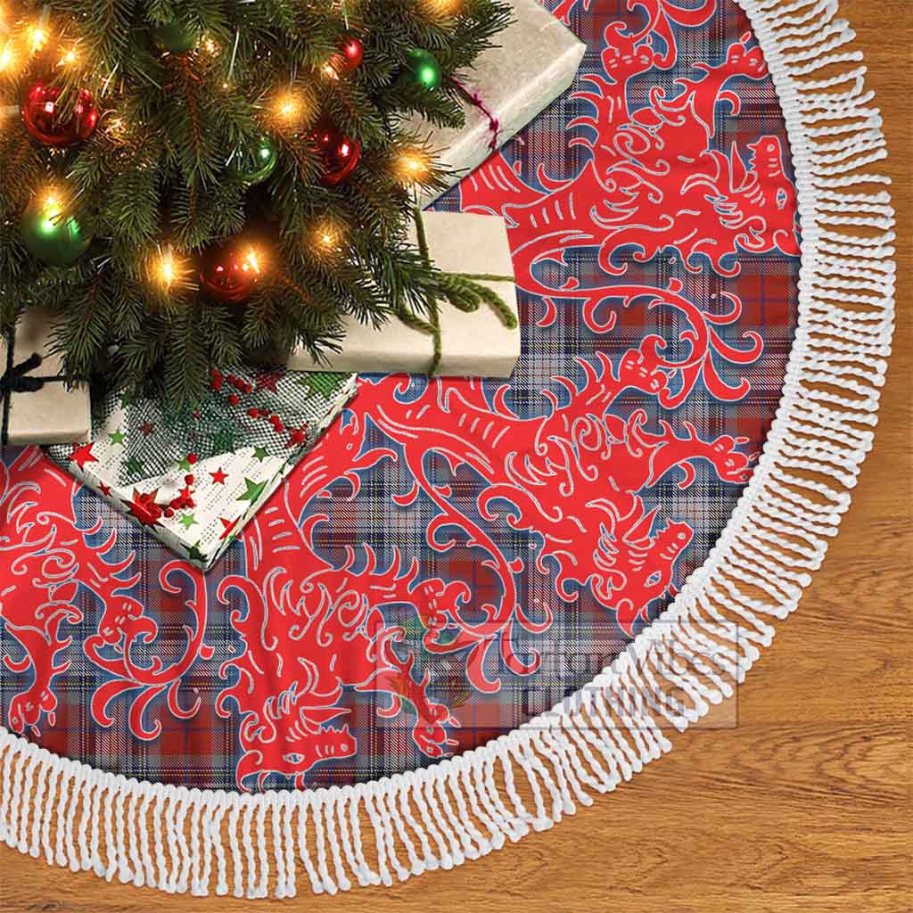 Tartan Vibes Clothing Warden Tartan Christmas Tree Skirt Lion Rampant Style