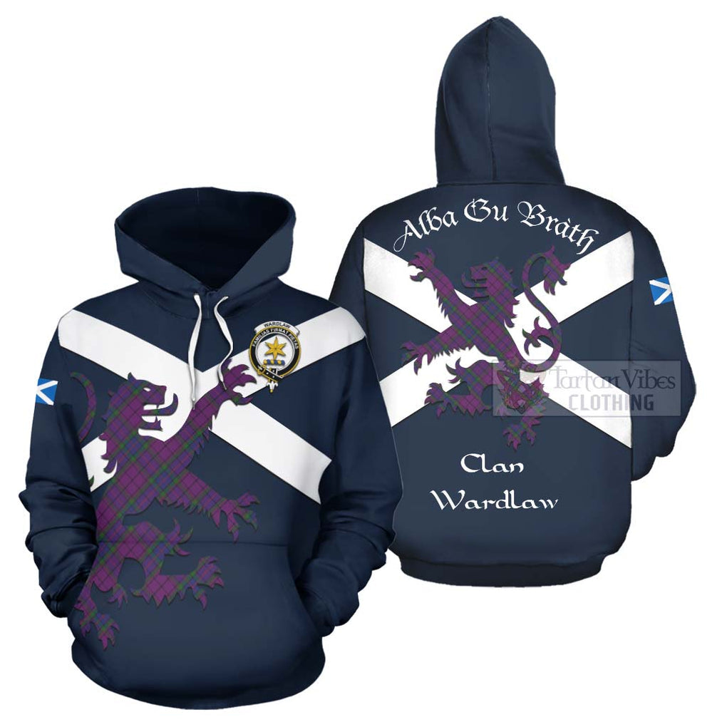 Tartan Vibes Clothing Wardlaw Tartan Lion Rampant Hoodie – Proudly Display Your Heritage with Alba Gu Brath and Clan Name