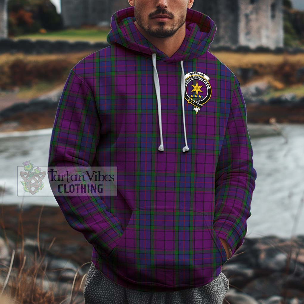 Wardlaw Tartan Cotton Hoodie with Family Crest Pullover Hoodie XS - Tartan Vibes Clothing