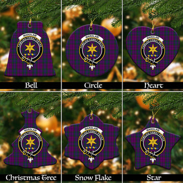 Wardlaw Tartan Christmas Ornaments with Family Crest