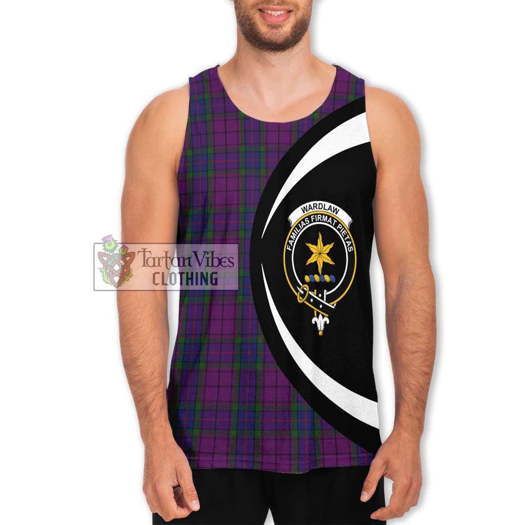 Tartan Vibes Clothing Wardlaw Tartan Men's Tank Top with Family Crest Circle Style