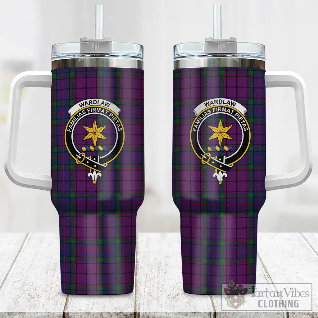 Tartan Vibes Clothing Wardlaw Tartan and Family Crest Tumbler with Handle