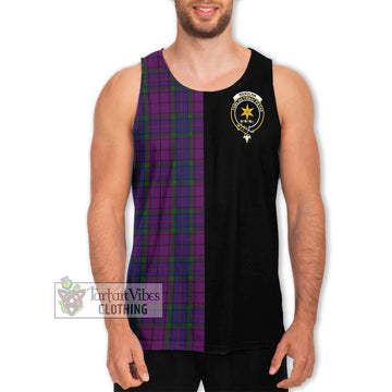 Wardlaw Tartan Men's Tank Top with Family Crest and Half Of Me Style