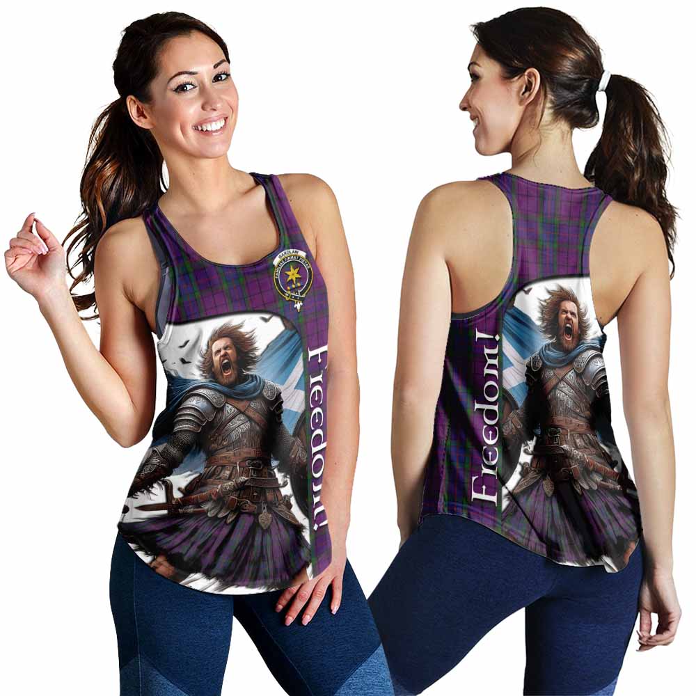 Tartan Vibes Clothing Wardlaw Crest Tartan Women's Racerback Tanks Inspired by the Freedom of Scottish Warrior