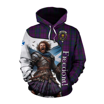 Wardlaw Crest Tartan Cotton Hoodie Inspired by the Freedom of Scottish Warrior