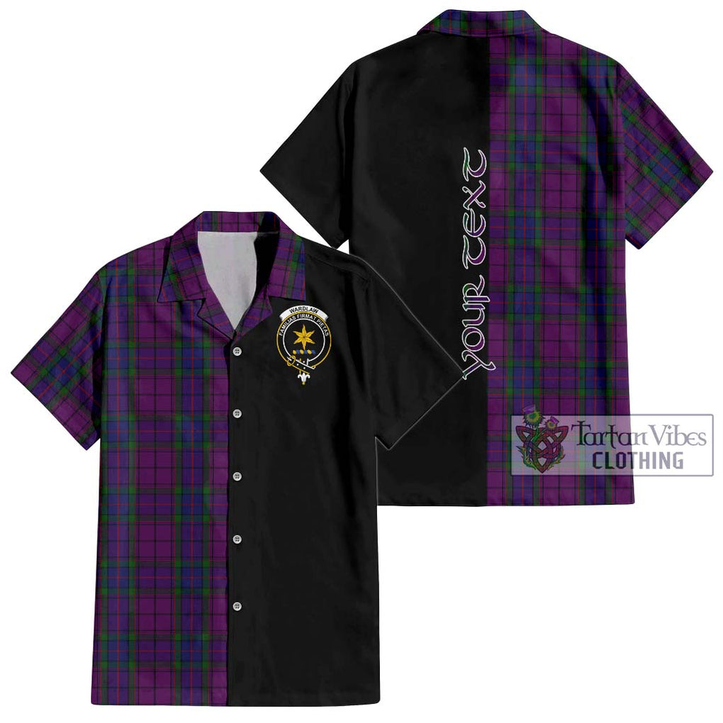 Wardlaw Tartan Short Sleeve Button Shirt with Family Crest and Half Of Me Style Kid - Tartanvibesclothing Shop