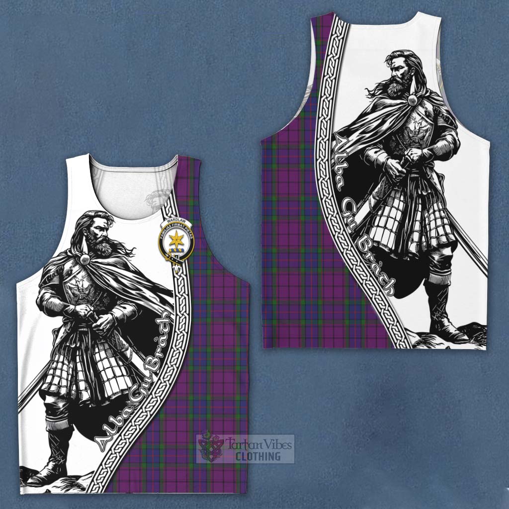 Tartan Vibes Clothing Wardlaw Tartan Clan Crest Men's Tank Top with Highlander Warrior Celtic Style