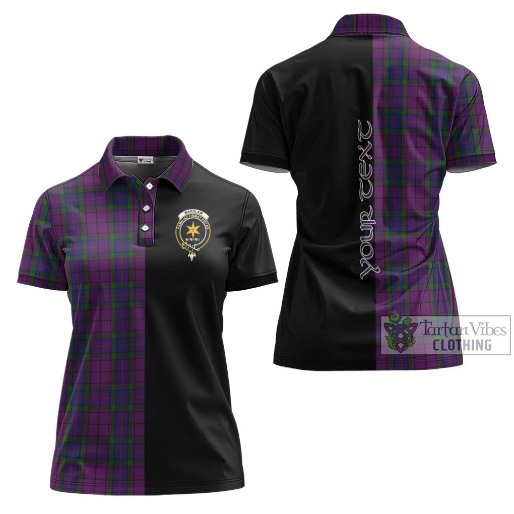 Wardlaw Tartan Women's Polo Shirt with Family Crest and Half Of Me Style Women - Tartanvibesclothing Shop