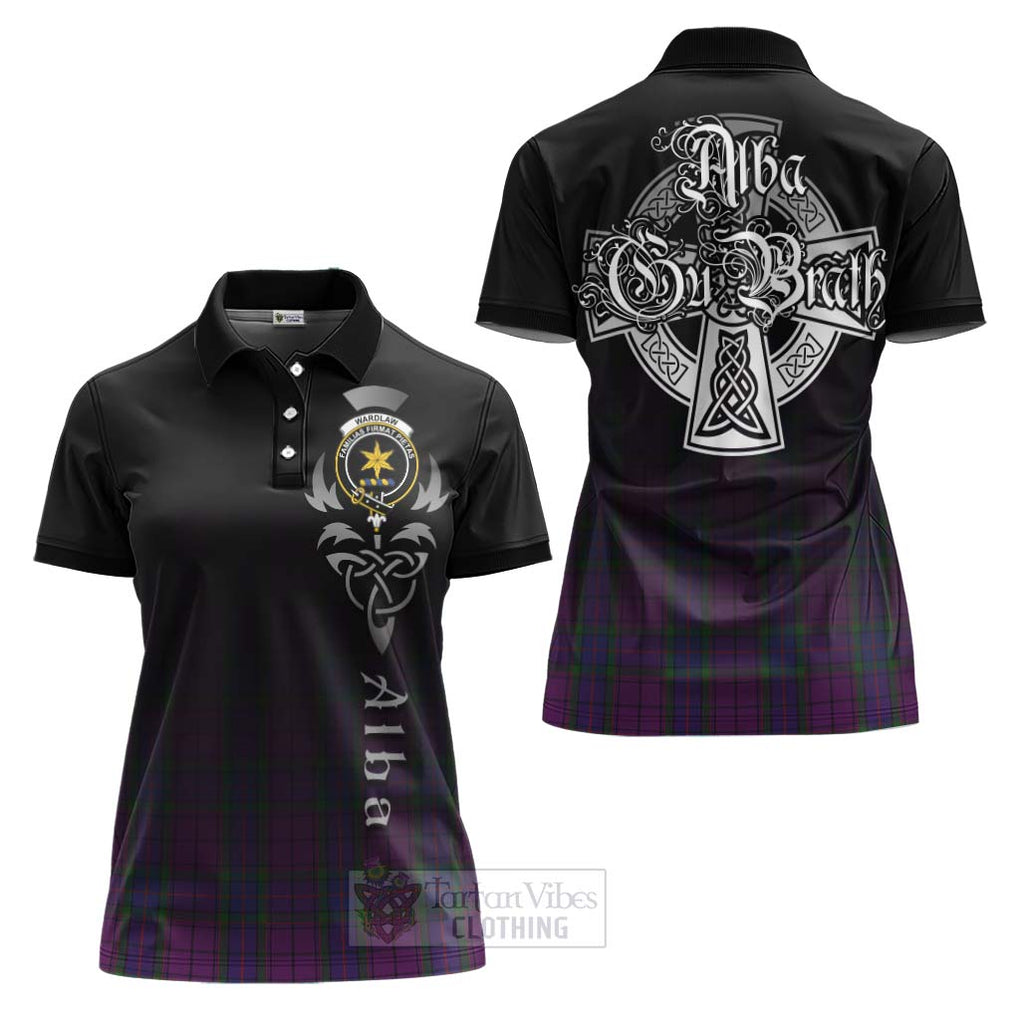 Tartan Vibes Clothing Wardlaw Tartan Women's Polo Shirt Featuring Alba Gu Brath Family Crest Celtic Inspired