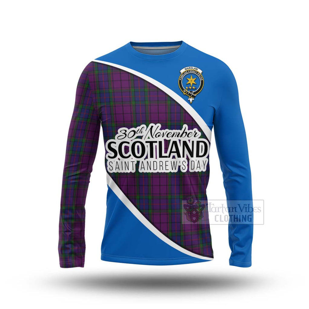 Tartan Vibes Clothing Wardlaw Family Crest Tartan Long Sleeve T-Shirt Celebrate Saint Andrew's Day in Style