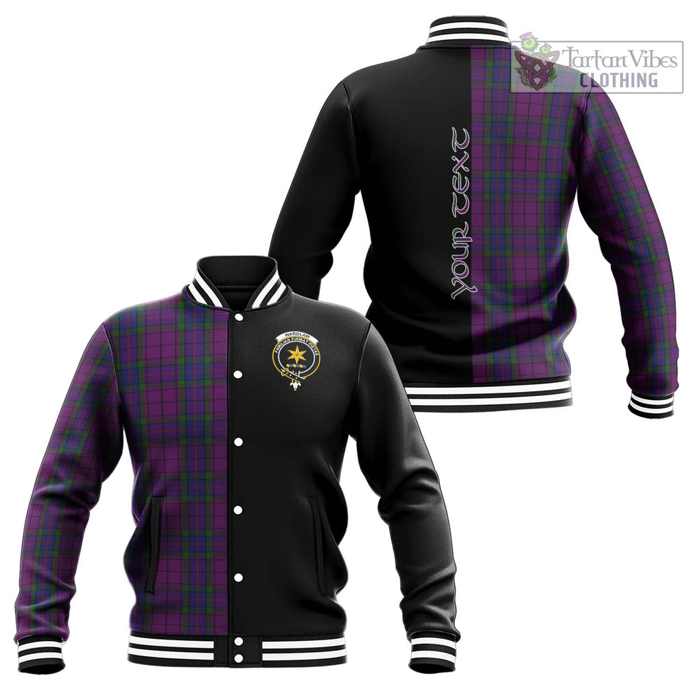 Wardlaw Tartan Baseball Jacket with Family Crest and Half Of Me Style Unisex - Tartanvibesclothing Shop