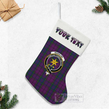 Wardlaw Tartan Family Crest Christmas Stocking with Personalized Text