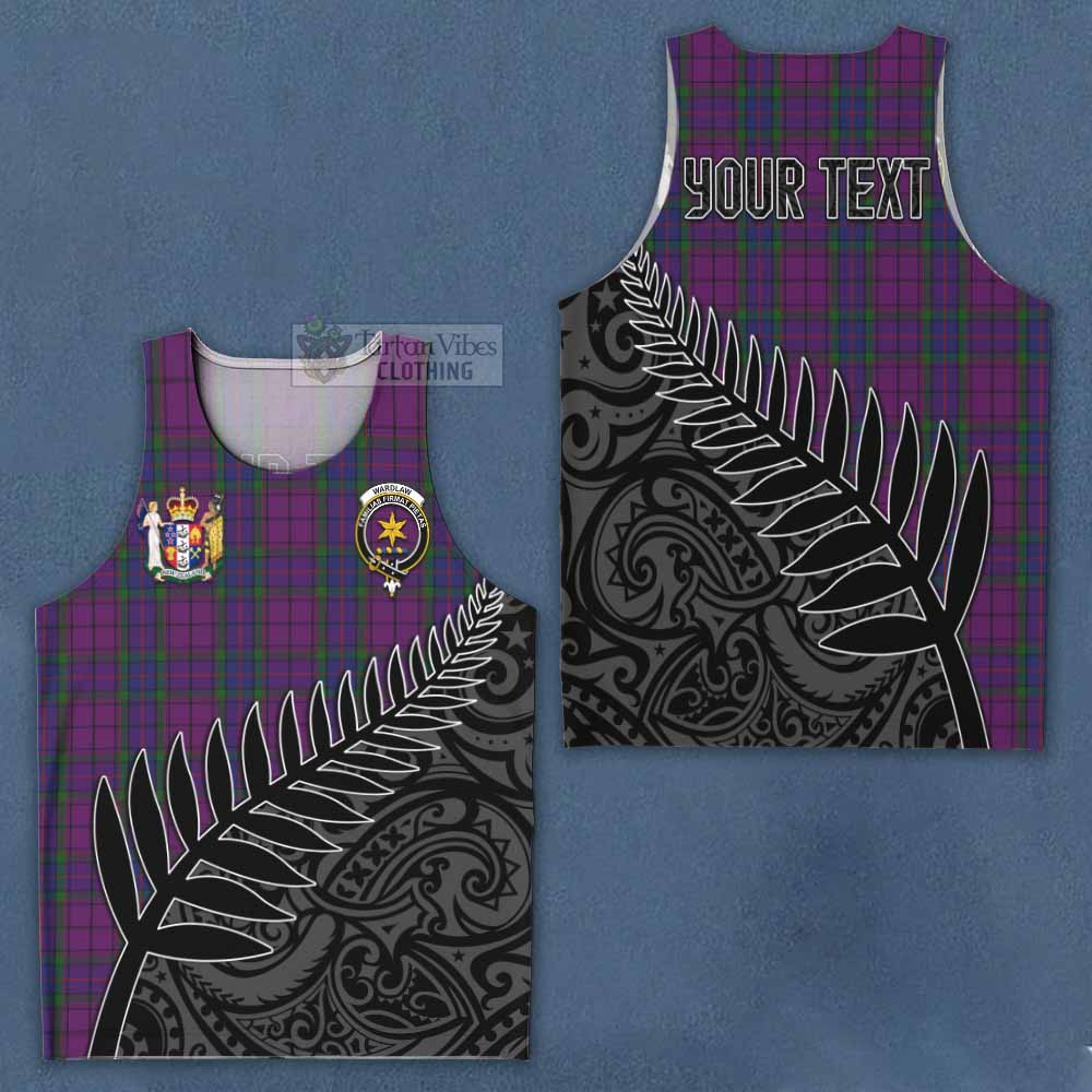 Tartan Vibes Clothing Wardlaw Crest Tartan Men's Tank Top with New Zealand Silver Fern Half Style