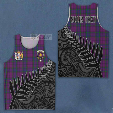 Wardlaw Crest Tartan Men's Tank Top with New Zealand Silver Fern Half Style