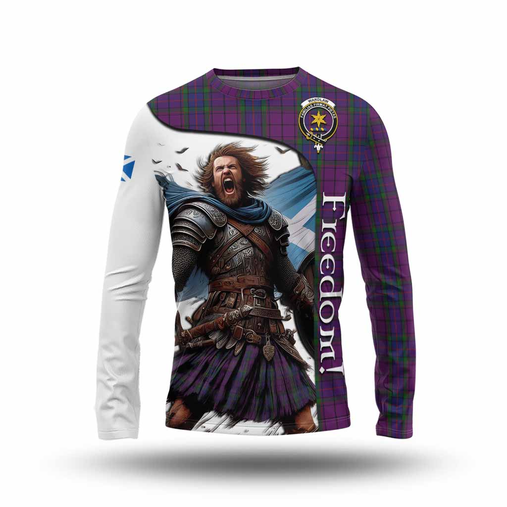 Tartan Vibes Clothing Wardlaw Crest Tartan Long Sleeve T-Shirt Inspired by the Freedom of Scottish Warrior