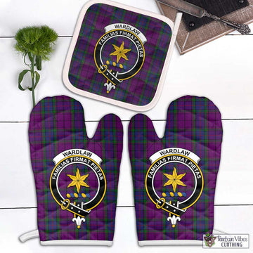 Wardlaw Tartan Combo Oven Mitt & Pot-Holder with Family Crest