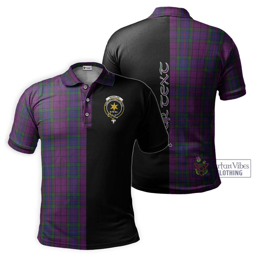 Wardlaw Tartan Polo Shirt with Family Crest and Half Of Me Style Kid - Tartanvibesclothing Shop