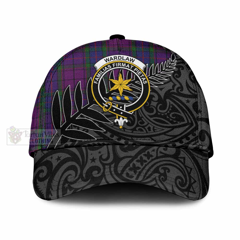 Tartan Vibes Clothing Wardlaw Tartan Classic Cap with New Zealand Silver Fern Half Style