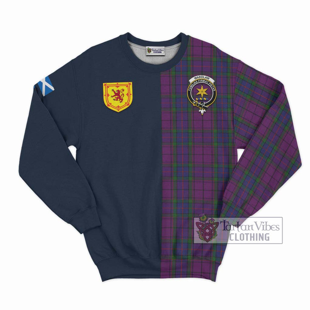 Tartan Vibes Clothing Wardlaw Tartan Sweatshirt with Scottish Lion Royal Arm Half Style