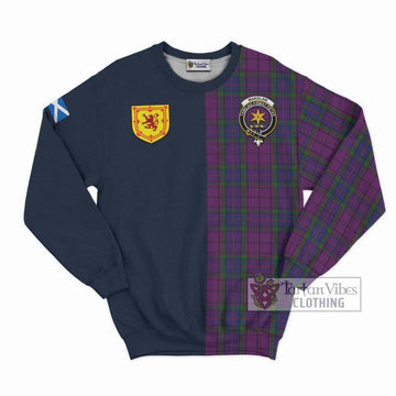 Wardlaw Tartan Sweatshirt Alba with Scottish Lion Royal Arm Half Style