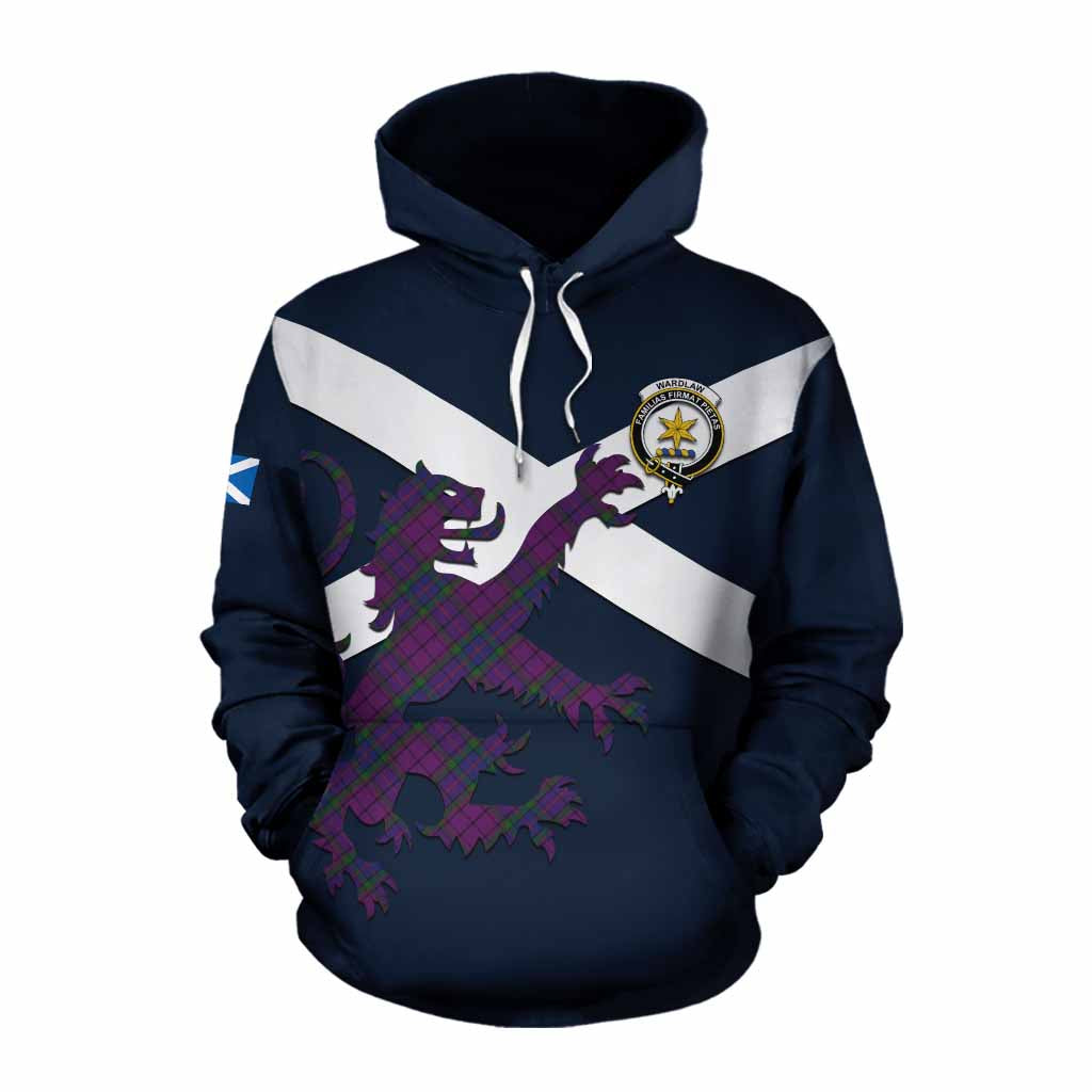 Tartan Vibes Clothing Wardlaw Tartan Lion Rampant Cotton Hoodie Proudly Display Your Heritage with Alba Gu Brath and Clan Name