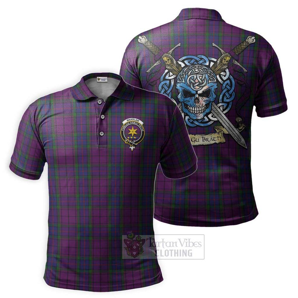 Tartan Vibes Clothing Wardlaw Tartan Polo Shirt with Family Crest Celtic Skull Style